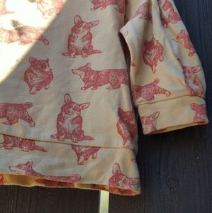 Kate Quinn Longsleeve Boxy Puff-Sleeve Corgi Top, 18-24mo